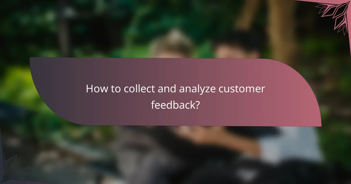 How to collect and analyze customer feedback?