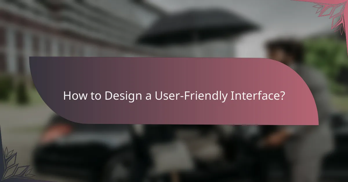 How to Design a User-Friendly Interface?